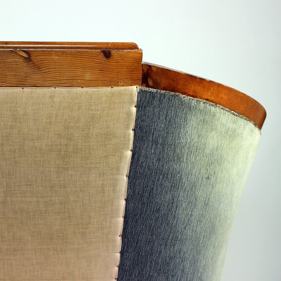 Image 1 of Divano Biedermeier unico in tessuto originale e impiallacciato in noce, Vienna, Austria 1825 circa