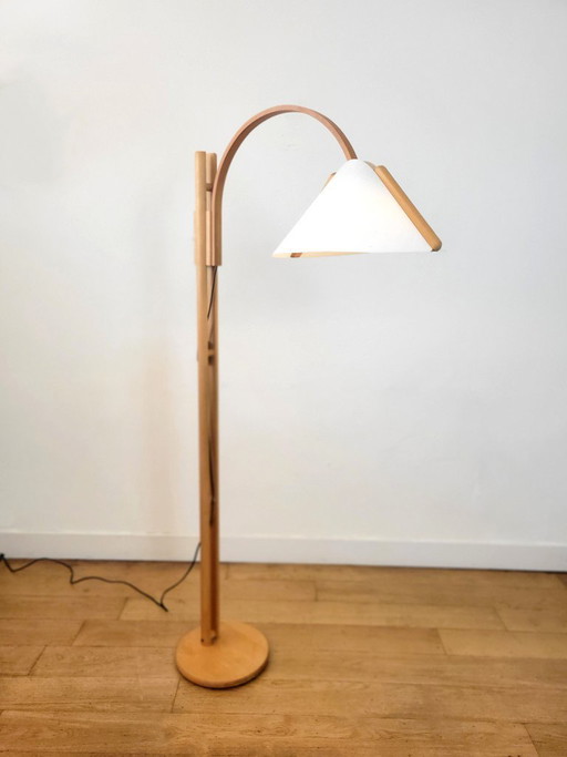 Vintage houten vloerlamp van Domus, Duitsland 1970