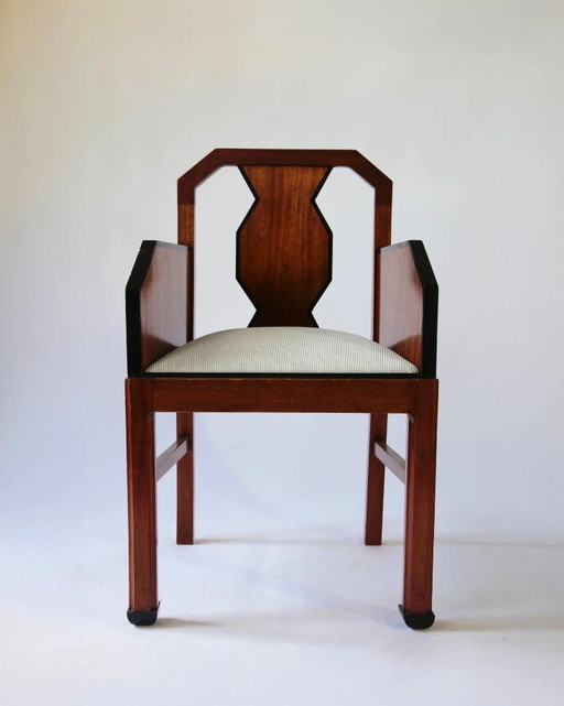 Art-Deco-Sessel, Amsterdamer Schule, um 1930 – fauteuils, Wood (photo 2 of 7)