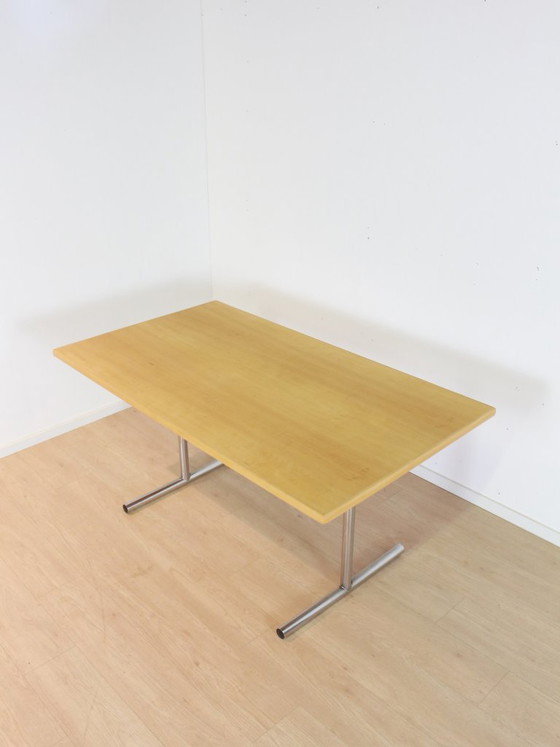 Image 1 of Dining Table – Oak/Chrome