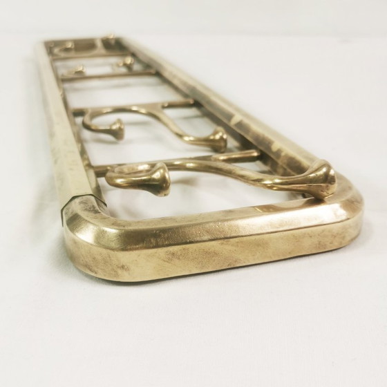 Perchero de pared Art Déco de latón, Austria, década de 1940. – Brass (photo 5 of 13)