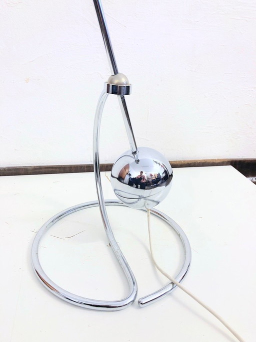 Adjustable 3S Floor Lamp Design Paolo Tilche For Sirrah, 1970S Space Age Chrome