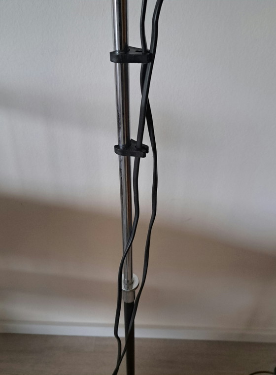 Lampadaire vintage Space Age à double spot – Style FASE Madrid – Argent – Metal, Plastic (photo 4 of 8)