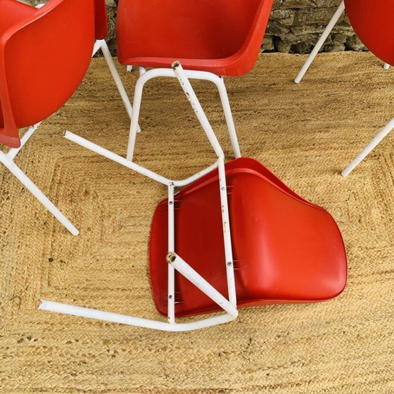 Image 1 of Set of 4 red europa chairs