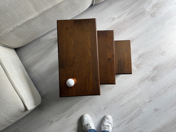 Image 1 of 3x Brutalist Nesting Tables