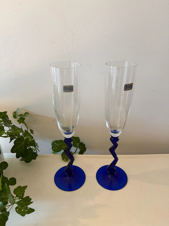 Schott Zwiesel Memphis Eclair Flutes, Glazen & Karaffen, Kristal, Blauw (foto 2 van 5)