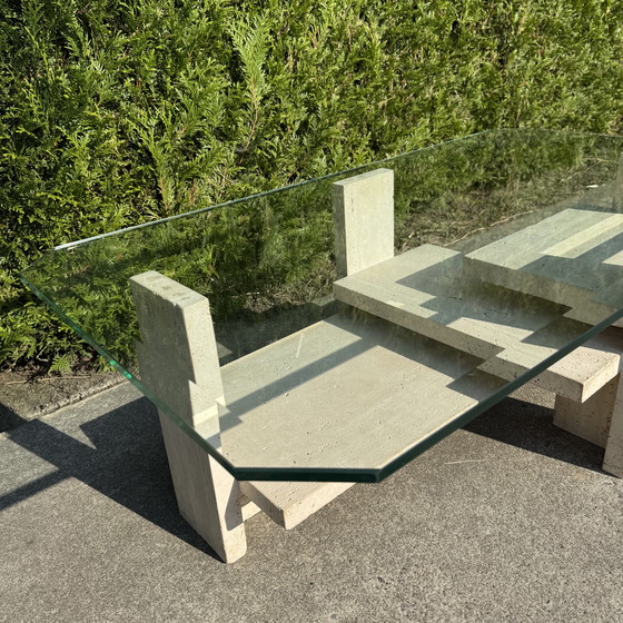 Image 1 of Tableaux Brutalist travertin