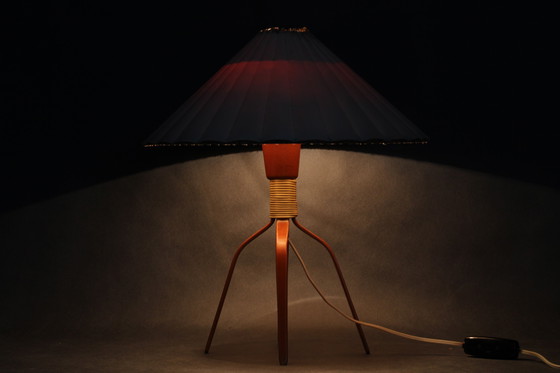 Image 1 of Lámpara de mesa de madera de los años 60,Checoslovaquia