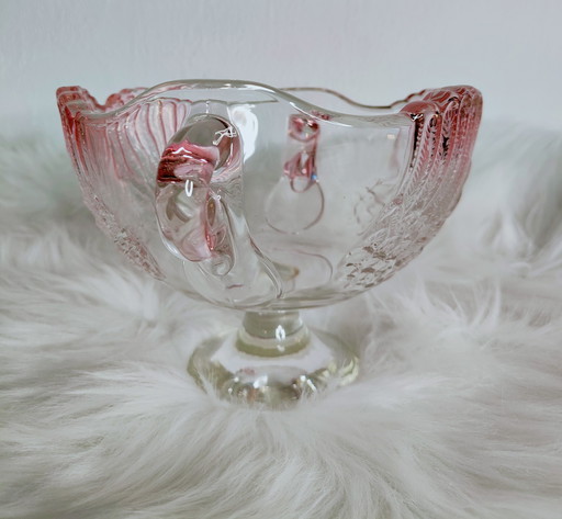 Cuenco de cisne rosa de Waltherglas