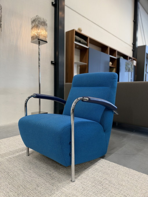 Leolux Scylla Hoog Sessel Blauer Stoff