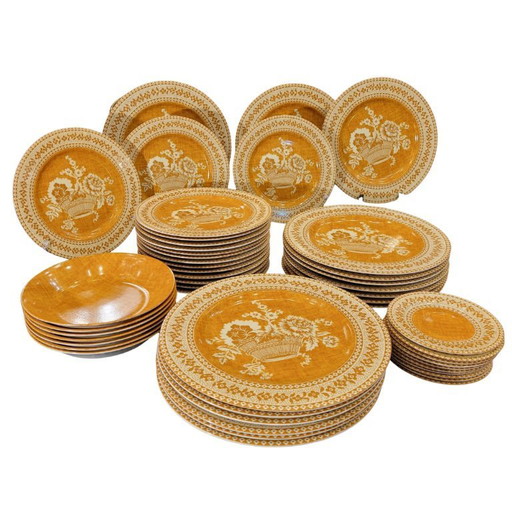 54-delig serviesset “Paniers Fleuris”, Limoges porselein, Patrick Frey, jaren 90 – Frankrijk