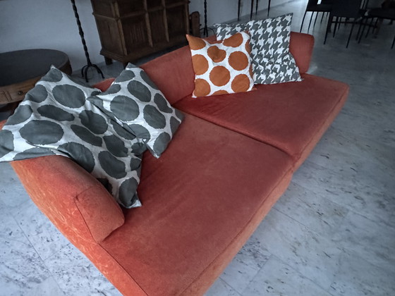Image 1 of Divano di design arancione Edra con cuscini