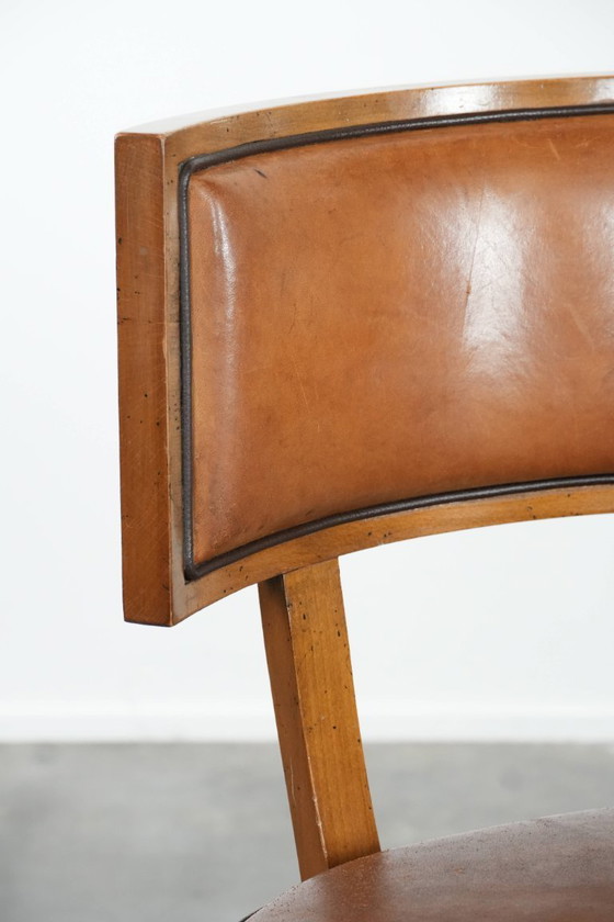 Image 1 of 2 x Vintage design cocktail chair/armchair made of sheepskin