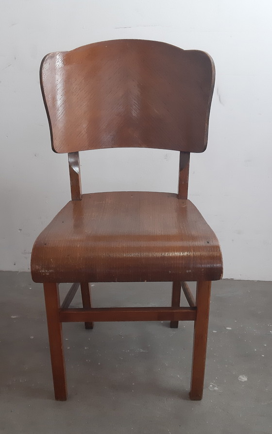 Image 1 of Art Deco Cafe chairs 1920s set of 4