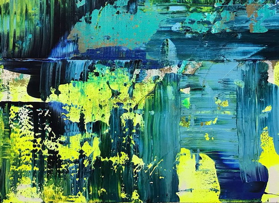 Original Acrylic Painting Abstract Expressionism Bridge – Paintings & Drawings, Canvas (photo 6 of 7)