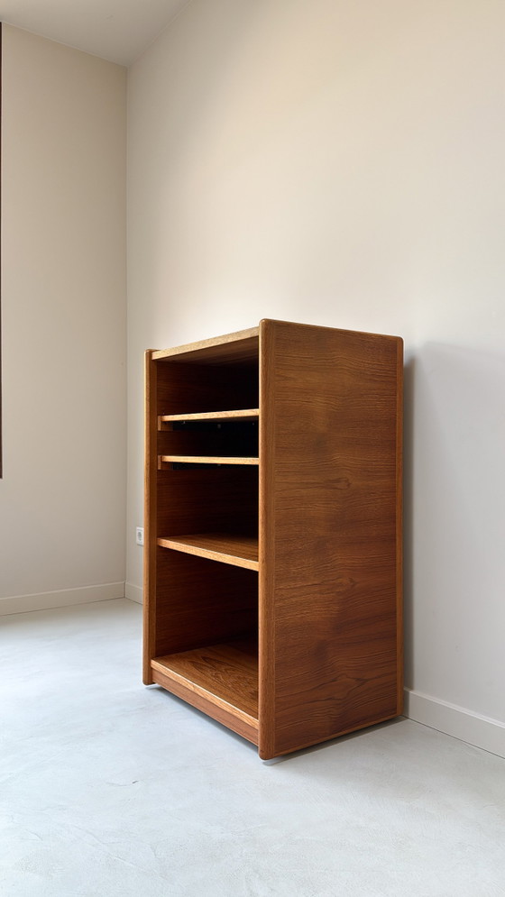 Vintage Deens teakhouten kast (audio- of platenmeubel) – Vildbjerg Møbelfabrik, Opbergkast, Wood (photo 7 of 9)