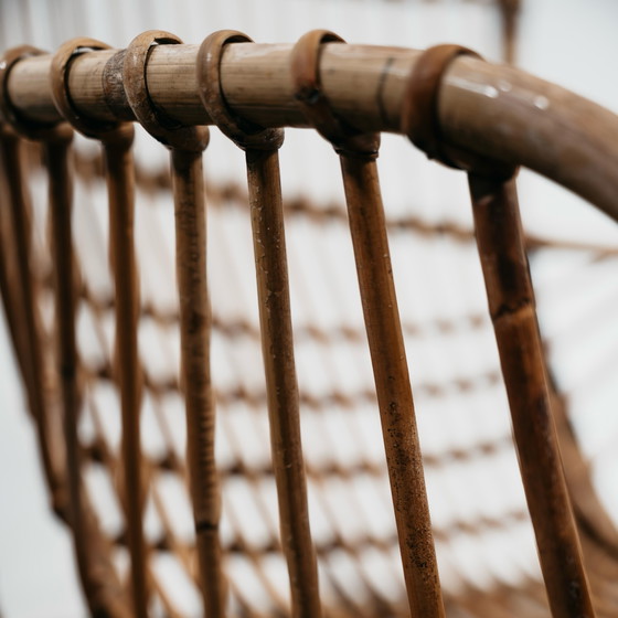 Image 1 of Tito Agnoli B4 Bonacina Coppia Di Poltrone Rattan Mid-Century Design 1950’s