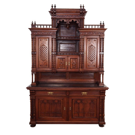 Armoire éclectique en chêne, design allemand, période d'entre-deux-guerres, production : Allemagne