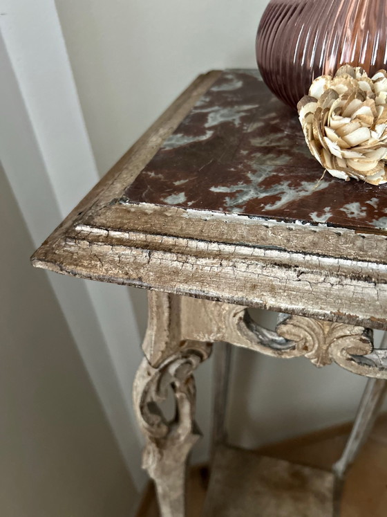 Sellette antica patinata – Stile Art déco – Fascino e autenticità – Console, Legno (photo 5 of 12)