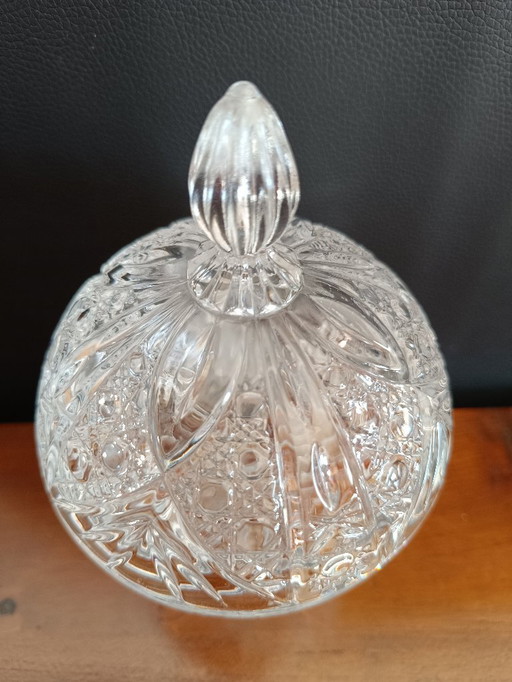 Antique carved wooden candy dish