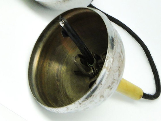 Mid-Century Glass Pendant Lamp, 1950s – Metal (photo 6 of 11)