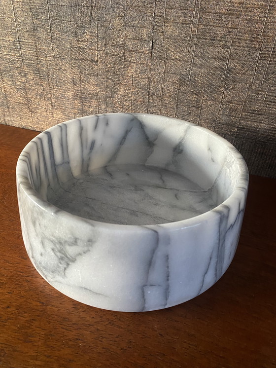 Image 1 of Grote Vintage marmer schaal jaren 80