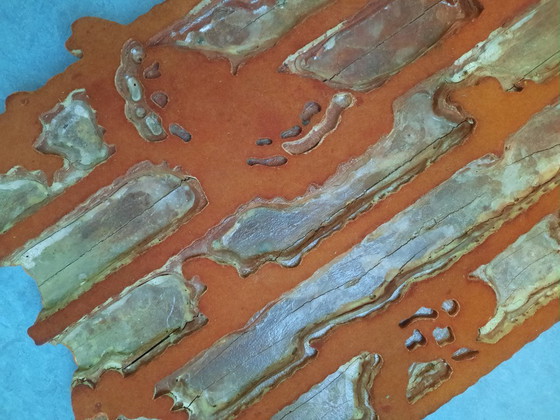 Image 1 of old wooden textile stamp