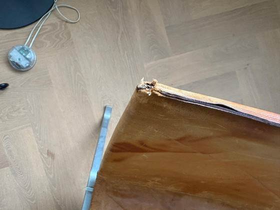 Image 1 of Autentiche sedie vintage PK22 di Poul Kjærholm - Patina cognac invecchiata