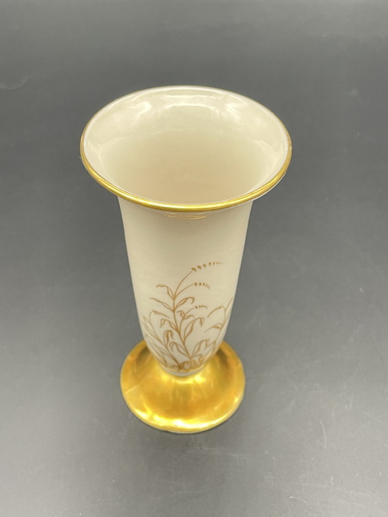 Kerafina Bavaria Vaso in Porcellana con Decoro Dorato, Vintage – Vasi, Porcelain (photo 4 of 7)
