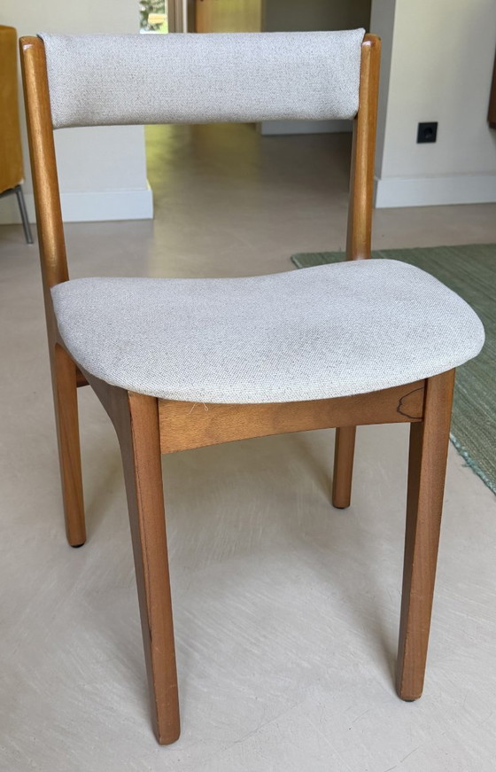 Image 1 of Juego de 4 sillas de comedor al estilo de Erik Buck – diseño danés