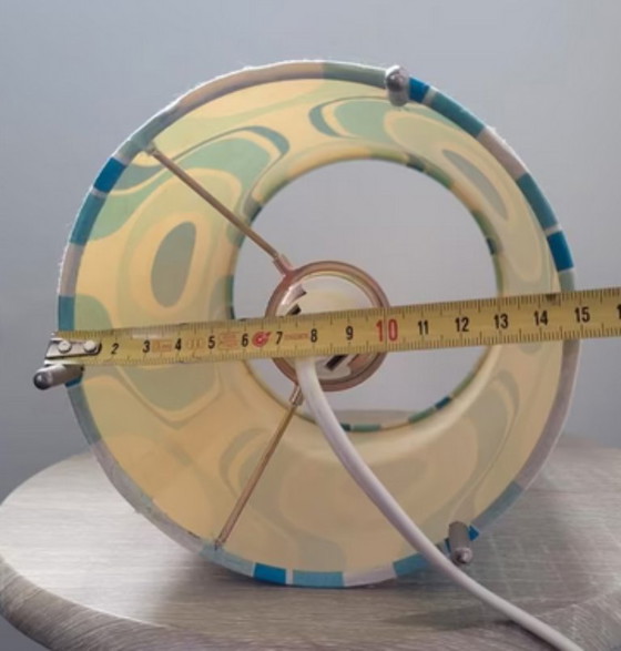 Image 1 of Vintage fabric design lamp 22 cm blue/white