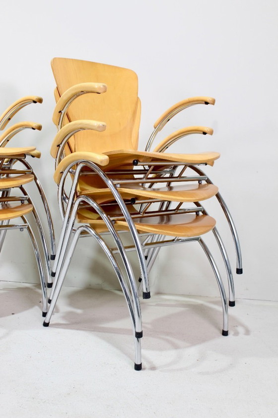 Image 1 of 6 sedie da pranzo vintage Kimball Bingo