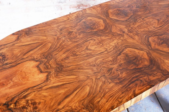 Restored Art Deco Table, Caucasian Walnut, Revived Polish, Czech, 1930s – Dining tables, Wood (photo 7 of 11)