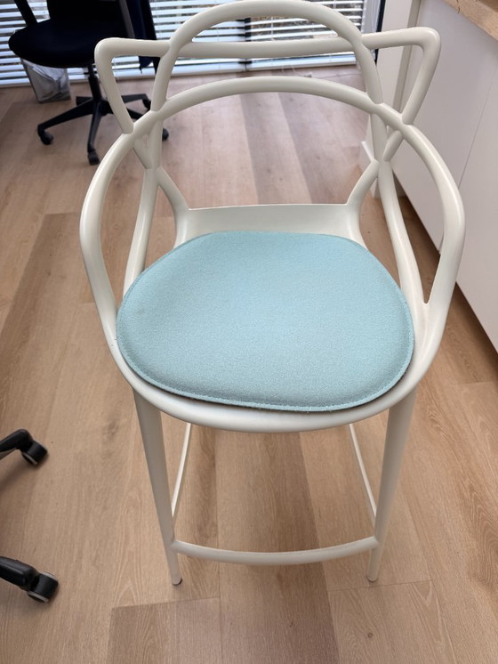 Image 1 of 4x Kartell barkruk wit