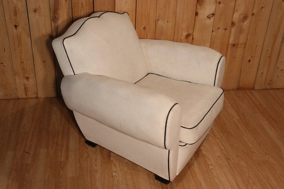 Image 1 of Weißer Ledersessel