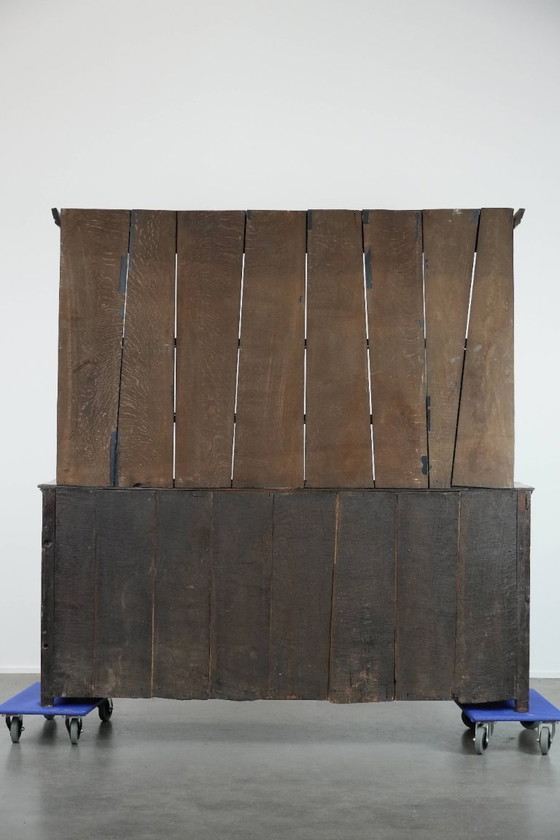 Image 1 of Buffet/armoire de cuisine/commode anglaise ancienne en chêne