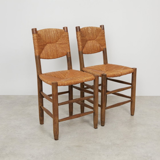 Image 1 of Charlotte Perriand Bauche Nr. 19 Stühle, Frankreich, 1950er Jahre