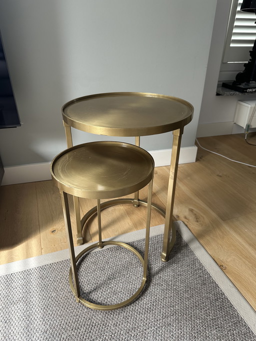 Gold side tables (set of 2)