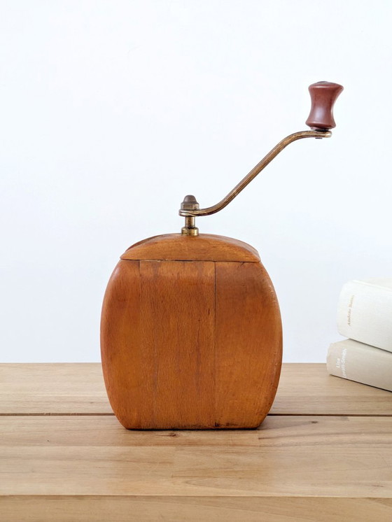 Image 1 of Rare 1950s Alexanderwerk “Perfekt” Coffee Grinder | Beechwood, Brass and Bakelite, Made in Germany