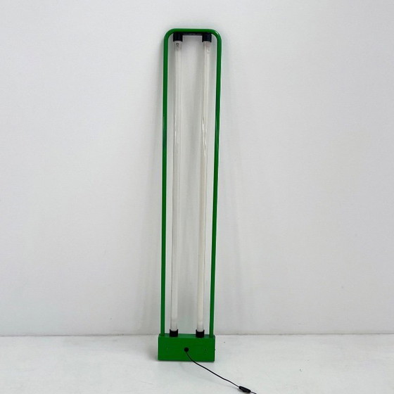 Image 1 of Grüne Doppel-Neonlampe von Gian N. Gigante für Zerbetto, 1980er Jahre