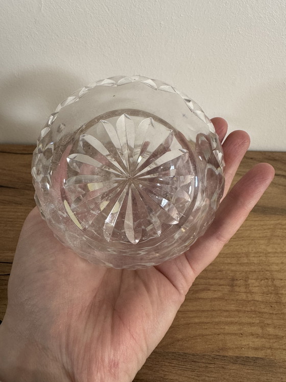 Image 1 of Cut Crystal Ball Vase