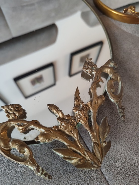 Image 1 of Ensemble unique de miroirs anciens en laiton – Style rococo et baroque