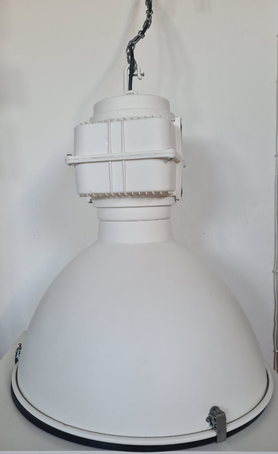 Image 1 of Industrial transformer XL factory lamp - matte white - vintage style