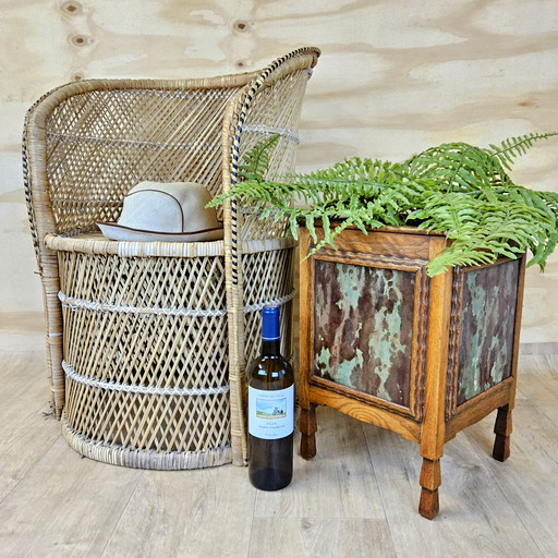 Piastrelle colorate per fioriera antica Art Déco (scuola dell'Aia) / quercia