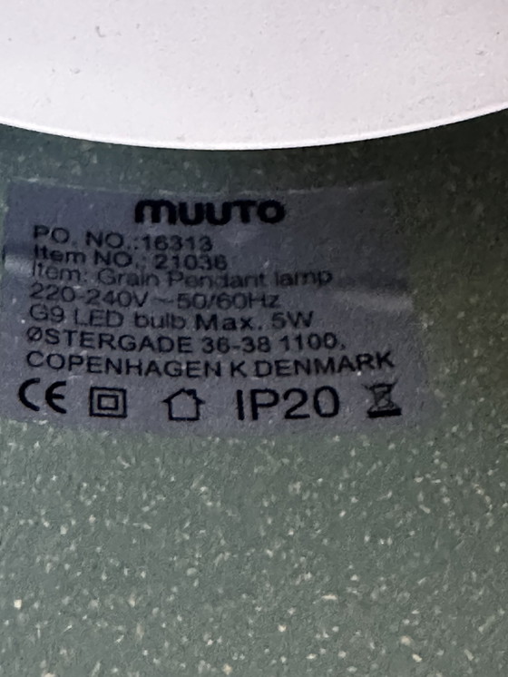 Image 1 of Muuto pendant lamp green with LED lighting