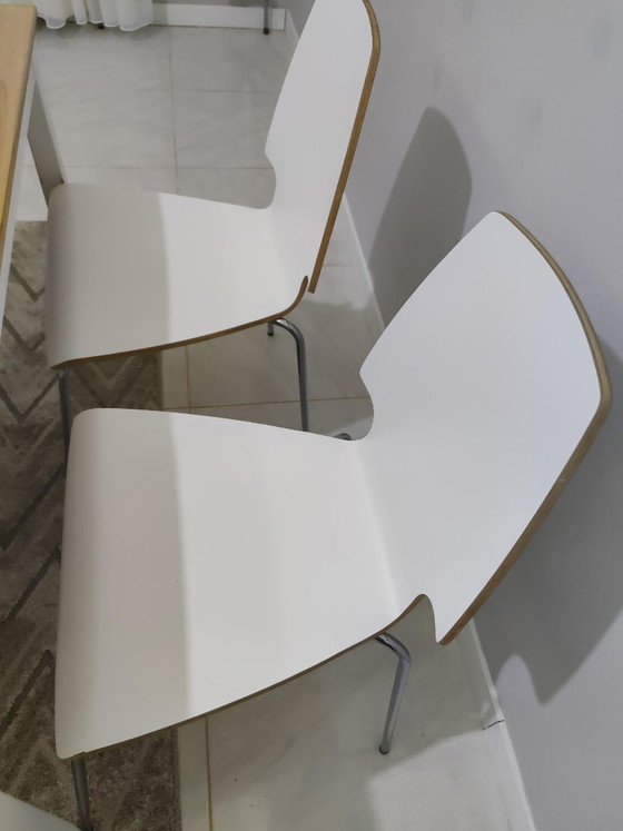 Image 1 of 4 sillas witte stoelen / blancas Ikea Vilmar 