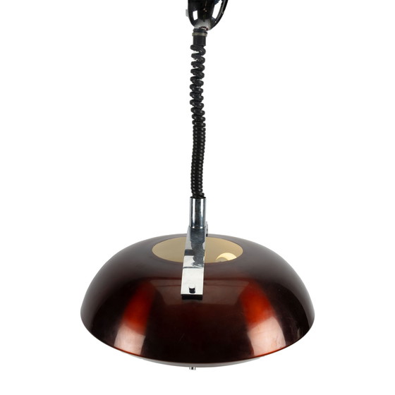 Image 1 of Red Metallic En Chrome 70s Hanglamp