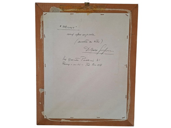 Image 1 of Original work "Madonna" – S.F. Di Biase, 1974 – Enamel on glass