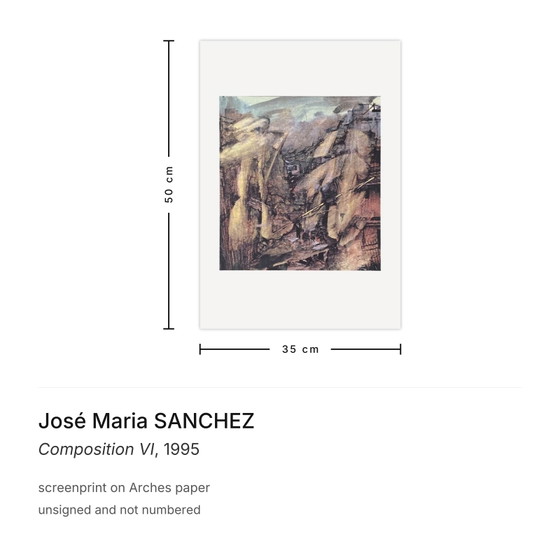 José Maria SANCHEZ Sérigraphie Composition VI 1995 – Lithographies et sérigraphies, Paper (photo 3 of 5)