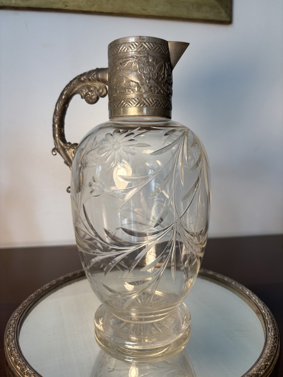 Baccarat Cruche Fin 19eme - Debutto 20eme – Bicchieri e caraffe, Crystal, Metal (photo 7 of 15)